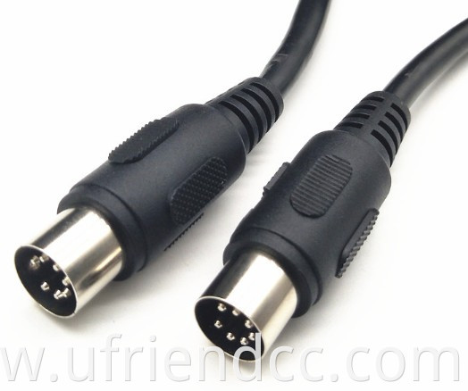 customized MIDI din cable with 6pin 7pin 8pin male to male or female to male speak audio cable